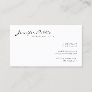 Custom Elegant Modern Minimalist Design Cute Business Card