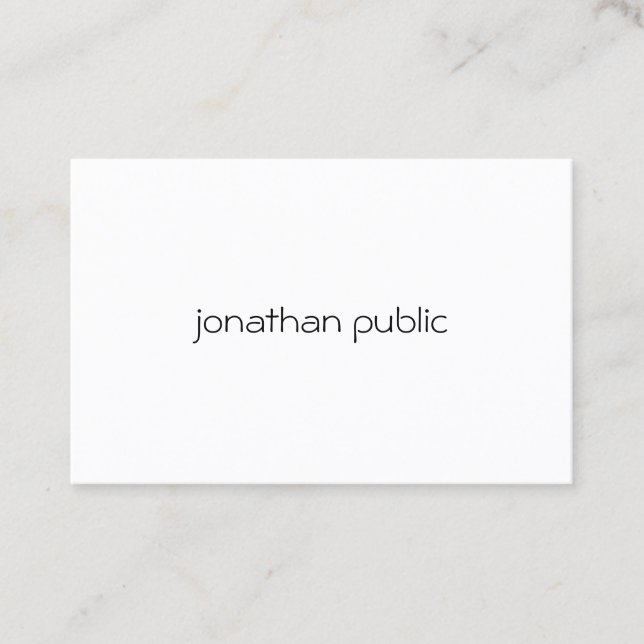 Custom Elegant Modern Minimalist Professional Cool Business Card (Front)