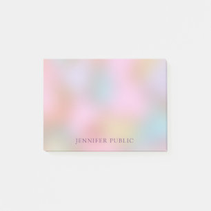 Custom Elegant Modern Pastel Colours Template Post-it Notes