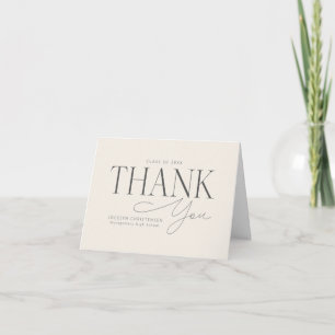 Custom Elegant Modern Photo Graduation Thank You Card
