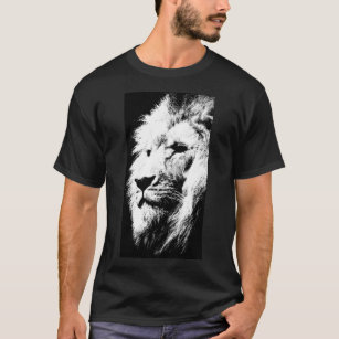 Custom Elegant Modern Pop Art Lion Head Men's T-Shirt