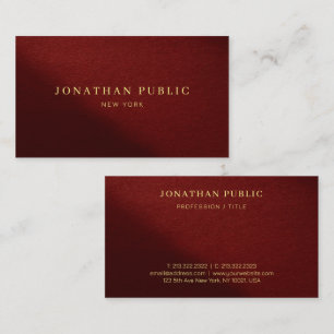 Custom Elegant Modern Professional Luxury Bordeaux Business Card