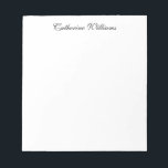 Custom Elegant Modern Simple Black Script Name Notepad<br><div class="desc">Custom Elegant Modern Simple Black Script Name Notepad</div>