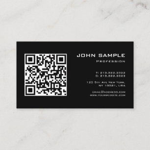 Custom Elegant Modern Simple Template QR Code Business Card