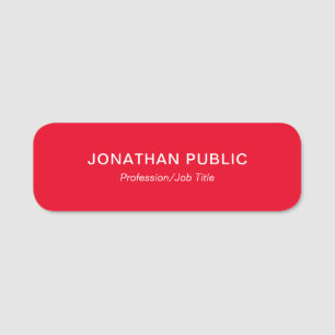Custom Elegant Modern Simple Template Rounded Name Tag