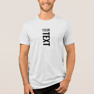 Custom Elegant Modern Template Mens White Fleck Tri-Blend Shirt