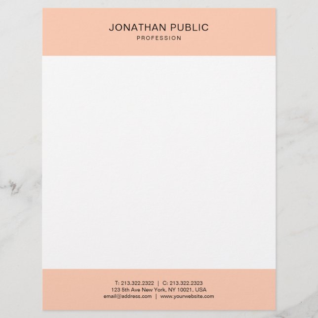 Custom Elegant Modern Trending Simple Template Letterhead (Front)
