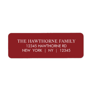 Custom Elegant Modern Typography Return Address