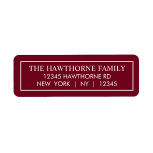 Custom Elegant Modern Typography Return Address
