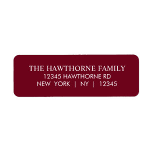 Custom Elegant Modern Typography Return Address