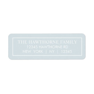 Custom Elegant Modern Typography Return Address
