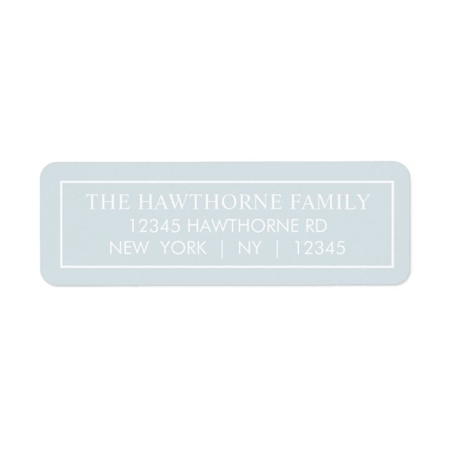 Custom Elegant Modern Typography Return Address (Front)