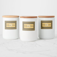 Custom Elegant Monogram Food Label for Events