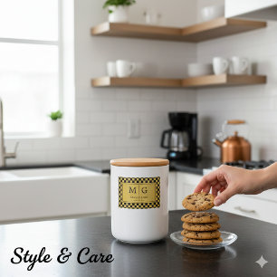 Custom Elegant Monogram Name Party Favor Food Label