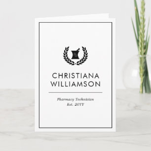 Custom Elegant Pharmacist Pharmacy Tech Staff Card