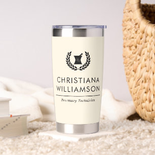 Custom Elegant Pharmacist Pharmacy Tech Staff Insulated Tumbler