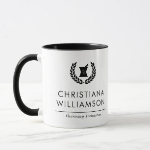 Custom Elegant Pharmacist Pharmacy Tech Staff Mug