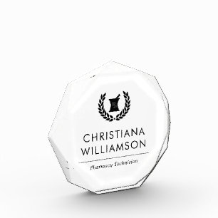 Custom Elegant Pharmacist Pharmacy Tech Staff Photo Block