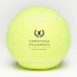 Custom Elegant Pharmacist Pharmacy Tech Staff Tennis Balls