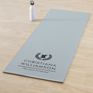 Custom Elegant Pharmacist Pharmacy Tech Staff Yoga Mat