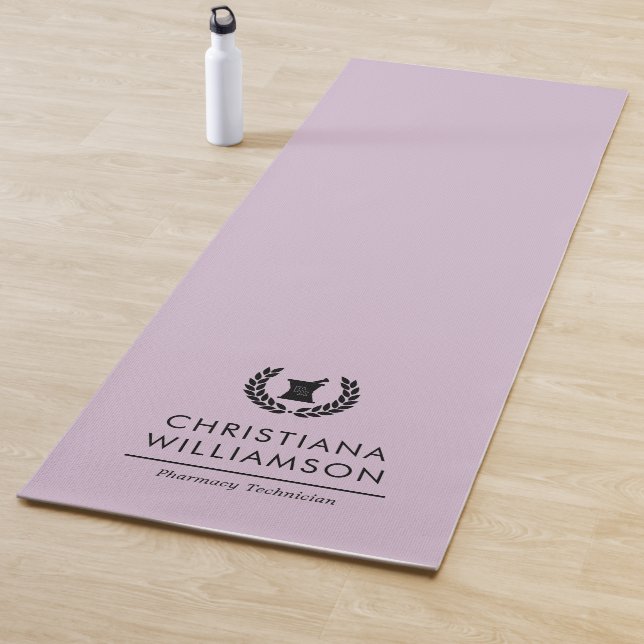 Custom Elegant Pharmacist Pharmacy Tech Staff Yoga Mat (In Situ)