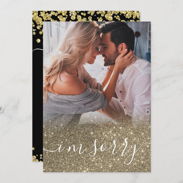 Custom Elegant Photo I’m sorry apology Card (Front/Back)