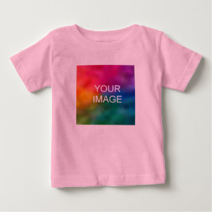 Custom Elegant Pink Colour Trendy Template Baby T-Shirt