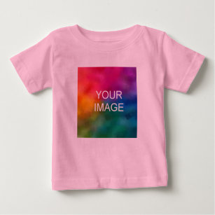 Custom Elegant Pink Colour Trendy Template Baby T-Shirt