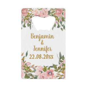 Custom Elegant Pink Floral Greenery Wedding Favour