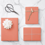 Custom Elegant Plain Template Solid Colour Salmon Wrapping Paper Sheet<br><div class="desc">Elegant Modern Trendy Stylish Salmon Template Solid Colour Plain Matte Gift Wrapping Paper Flat Sheet Set of 3.</div>