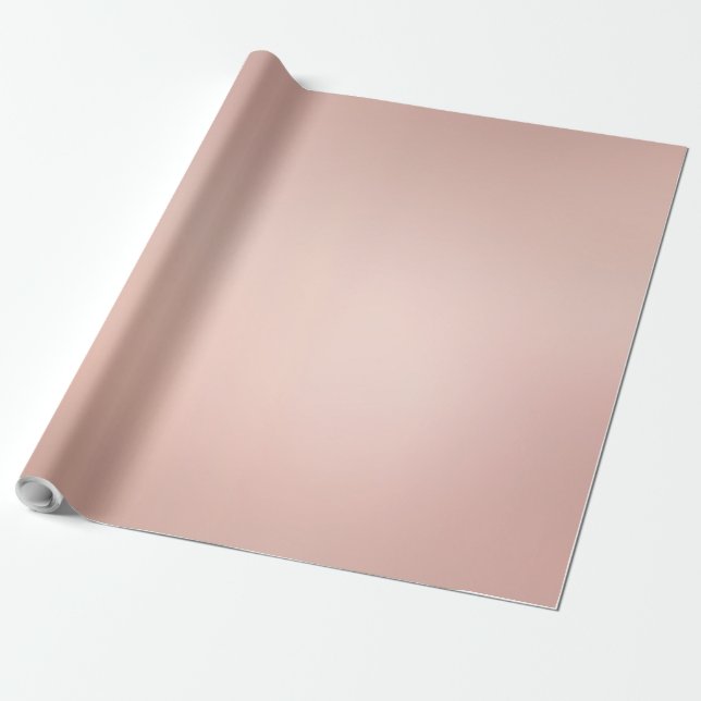 Custom Elegant Rose Gold Extra Large Glossy Gift Wrapping Paper (Unrolled)