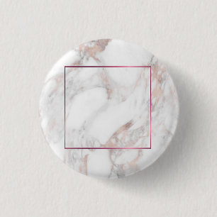 Custom Elegant Rose Gold Marble Blank Template 3 Cm Round Badge