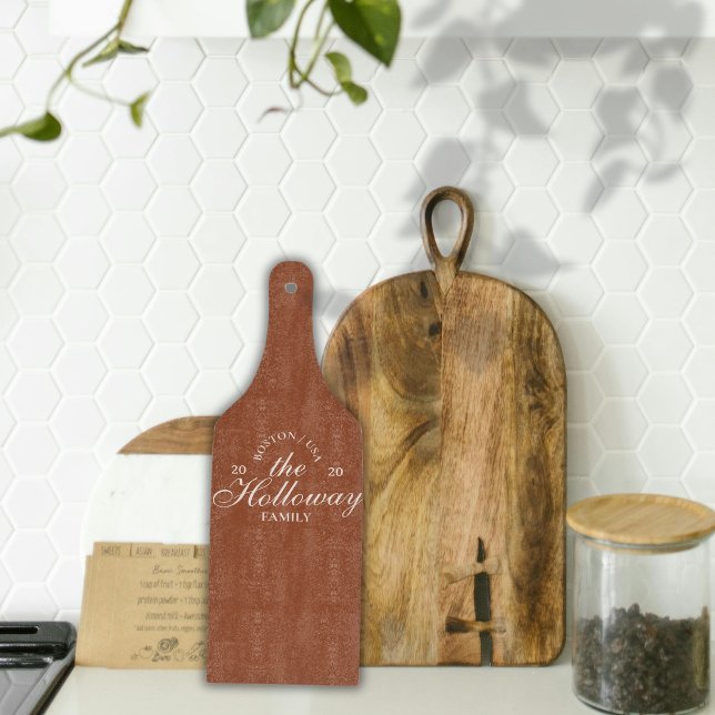 Custom Elegant Script Last Name Hostess Gift Cutting Board (A great hostess is always in need of a new cutting board! Why not customize it? )