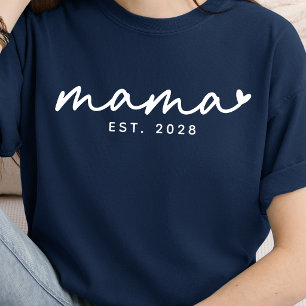 Custom Elegant Script Mama Shirt Mothers Day Gift