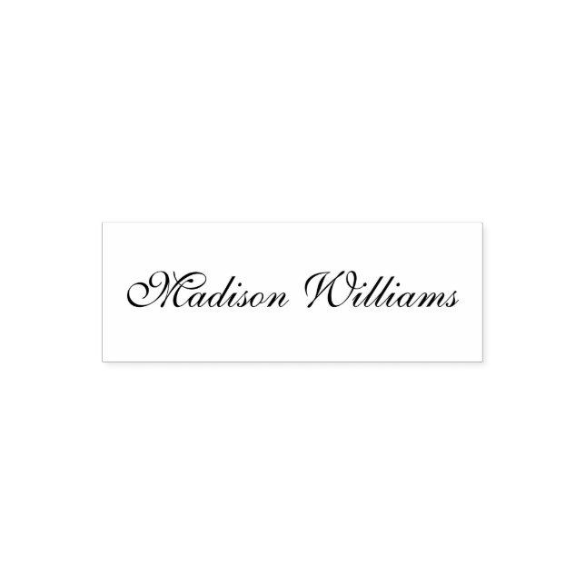 Custom Elegant Script Signature Personalised Self-inking Stamp (Design)