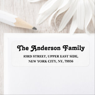 Custom Elegant Simple White Rustic Return Address