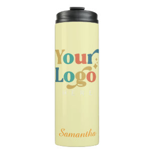 Custom Elegant Steel Tumbler Business Logo