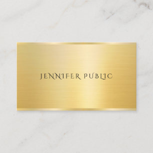 Custom Elegant Template Modern Faux Gold Business Card