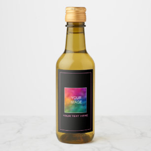 Custom Elegant Template Your Photo Image or Logo Wine Label