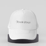 Custom Elegant Thin Business Logo Minimalist Plain Trucker Hat<br><div class="desc">Promote your business with this cool trucker hat,  featuring custom logo template! Easily add your own logo by clicking on the "personalise" option.</div>