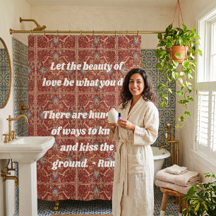 Custom Elegant Tile Pattern Iranian Gifts for Her Shower Curtain