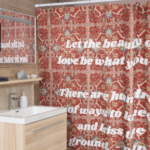 Custom Elegant Tile Pattern Iranian Gifts for Her Shower Curtain