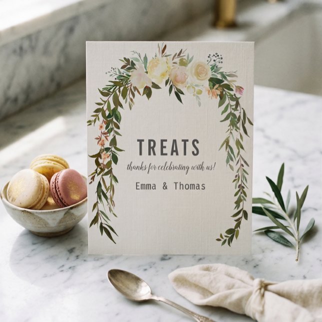 Custom Elegant Treats Table Light Roses Poster (Creator Uploaded)