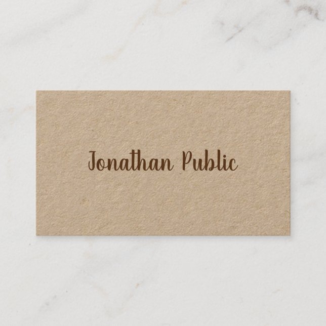 Custom Elegant Typography Script Name Template Business Card (Front)