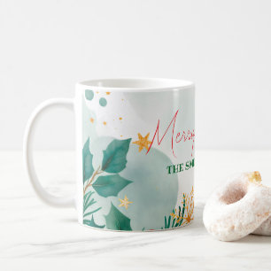 Custom Elegant Watercolor Merry Christmas  Coffee Mug