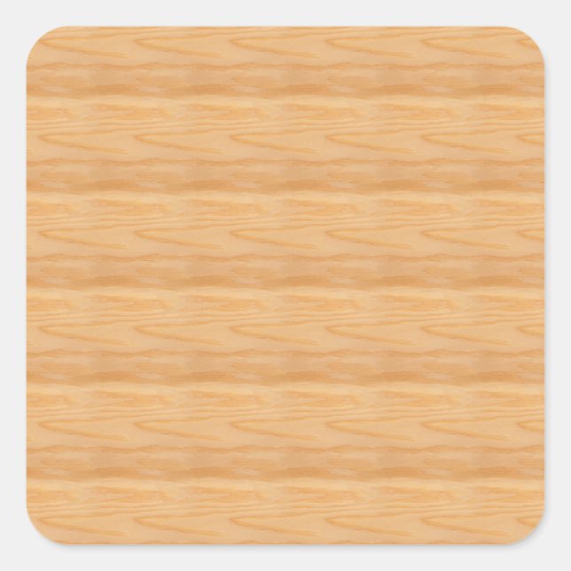 Custom Elegant Wood Blank Template Classic Square Sticker (Front)
