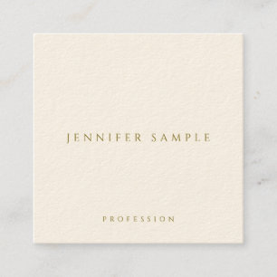 Custom Elegant Your Gold Colour Text Luxurious Square Business Card