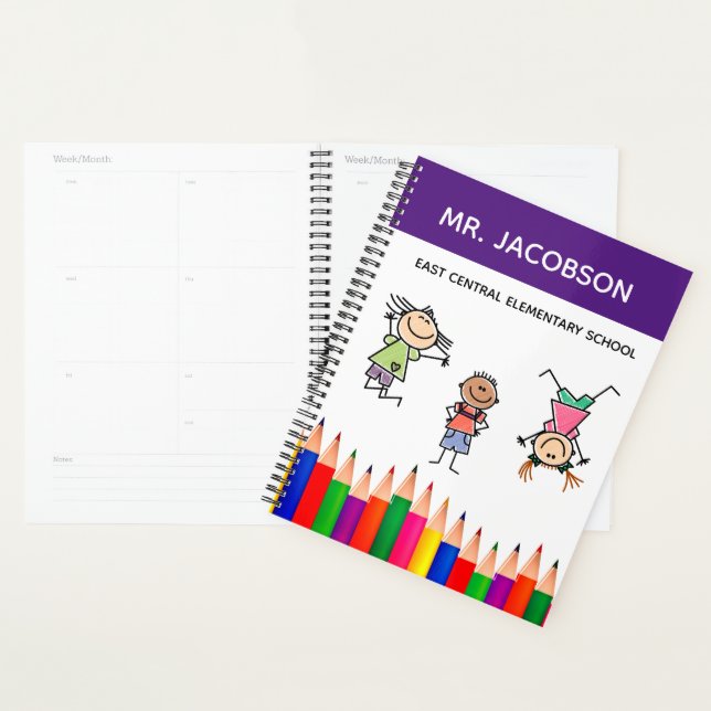 Custom Elementary School Teacher Diary Planner (Display)