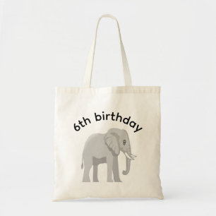 Custom Elephant Birthday Party Gift Tote Bag