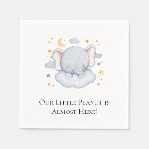 Custom Elephant Girl Baby Shower Napkins